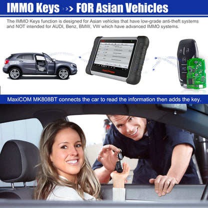 Autel MaxiCOM MK808BT PRO Car Automotivo Diagnostic Tools Bluetooth OBD2 Scanner Code Reader Diagnosis Tool PK MK808KBT MK808S