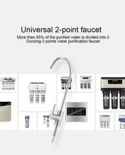 304 Stainless Steel Kitchen Water Faucet Chrome Plated 1/4 Inch Connect Reverse Osmosis Faucet For Drinking Water Purifier