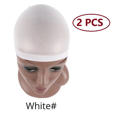 Nunify Nude Stocking Wig Cap Mesh Net Bald Cap For Install Wigs 2Pcs/Pack Free Size Strechy Stocking Cap Breathable Hairnet