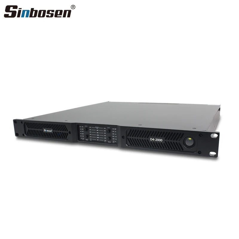 D4-2000 4 Channel High Power Mos 1u Digital Class d Audio Live Sound Amp Aluminium case Professional Amplifier