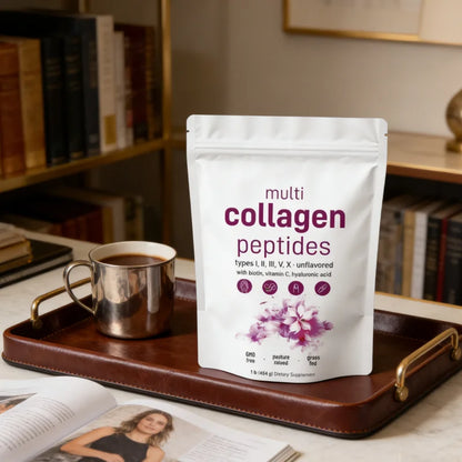 High Potency Collagen Peptides Powder Hyaluronic Acid Vitamin C Private Label Skin Hair Nail Health Boost