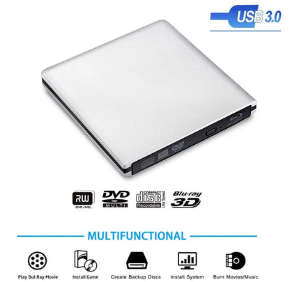 External USB3.0 Bluray Burner Writer Optical BD-RE Recorder 3D BD-ROM Blu-Ray Reader Bluray Play DVD Recorder for Laptop/Desktop
