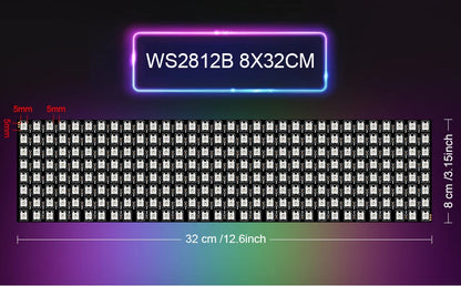1-10Pcs WS2812B RGB Flexible 16x16 8x32 256Leds Pixel Panel Matrix Screen Led Module WS2812 IC ECO Individually Addressable DC5V