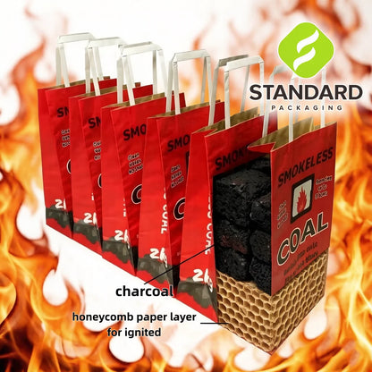 High Quality Handle Bag for 2kg Activated Charcoal Bag Bamboo Charcoal Packaging Bag with Honeycomb Paper Layer for Ignition