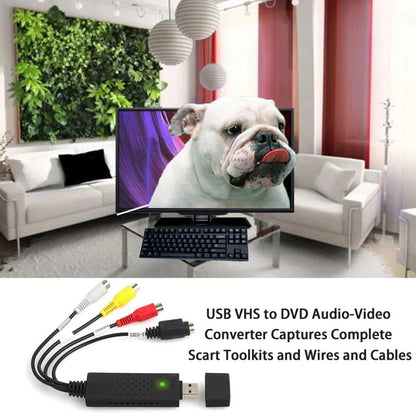 USB2.0 VHS To DVD Converter Convert Analog Video To Digital Format Audio Video DVD VHS Record Capture Card quality PC adapter