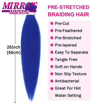 Braiding Hair Pre-stretched 26 Inch Hair Extensions for Afro Crochet Braids Synthetic Hair DIY Purple Pink Peach Red Jumbo Braid