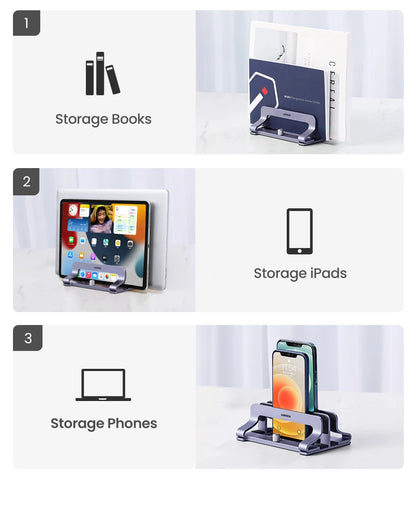 UGREEN Vertical Laptop Stand Holder For MacBook Air Pro Aluminum Foldable Notebook Stand Laptop Support MacBook Pro Tablet Stand