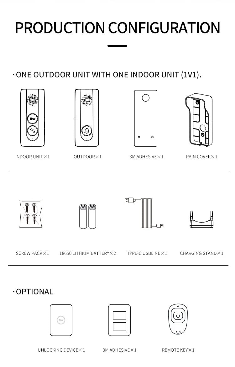 Wifi Smart Video Doorbell Smart Home Phone Security Camera With Intercom Voice Changer.