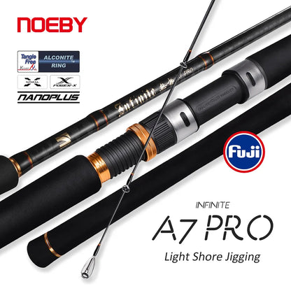 NOEBY Shore Jigging Fishing Rod 2.49m 2.75m 2.9m Fuji Guide Reel Seats Inshore Jigging Spinning Rod Saltwater Fishing Rod