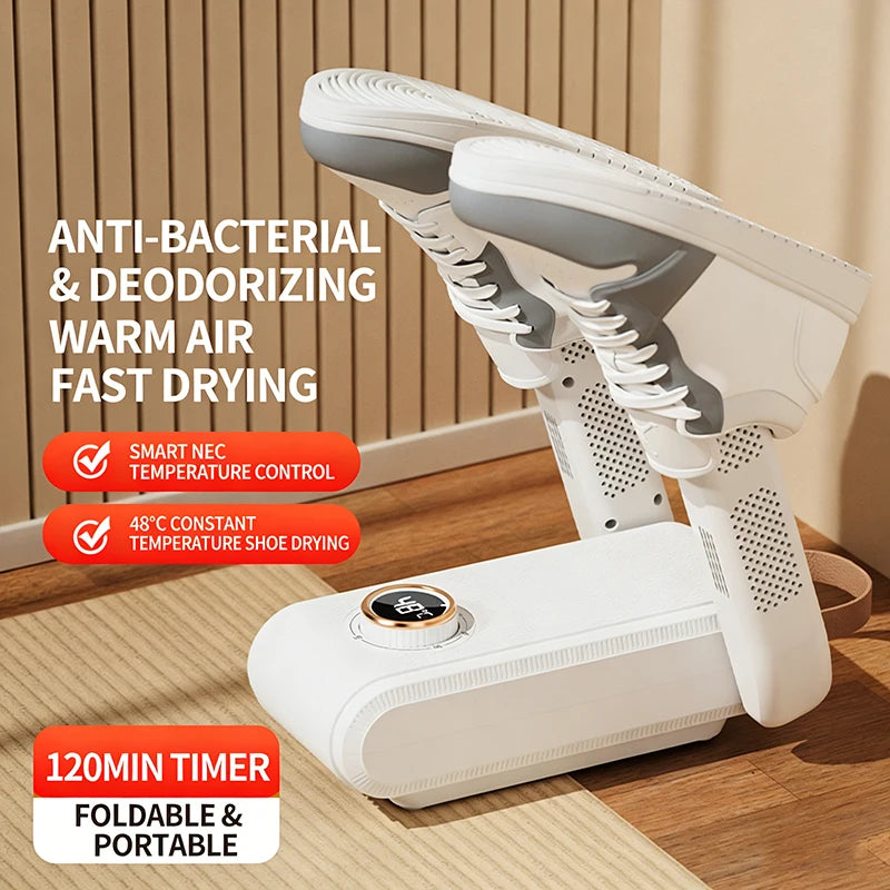 Electric Foldable Electric Shoe Boot Dryer 360° Heat Blower 3 Intelligent Timers Shoe Dryer