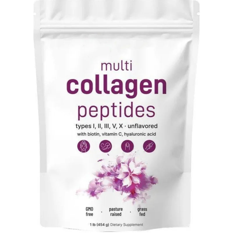 High Potency Collagen Peptides Powder Hyaluronic Acid Vitamin C Private Label Skin Hair Nail Health Boost