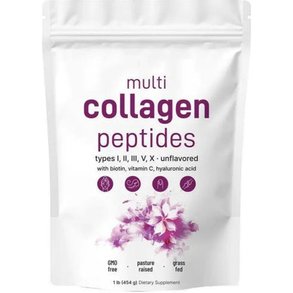 High Potency Collagen Peptides Powder Hyaluronic Acid Vitamin C Private Label Skin Hair Nail Health Boost