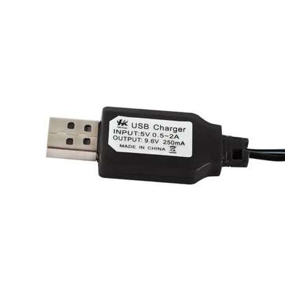 Charging Cable Battery USB Charger Ni-Cd Ni-MH Batteries Pack KET-2P Plug Adapter 9.6V 250mA Output Toys Car