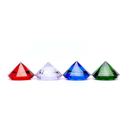 1 Piece All Colors 30mm/40mm/50mm Crystal Faceted Diamond Paperweight Table Decoration Mother's Day Gift Safe Package