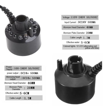 Industrial Incubator humidifier AC100-240V Ultrasonic Mist Maker Fogger Water Fountain Pond Atomizer Air Humidifier 4.8