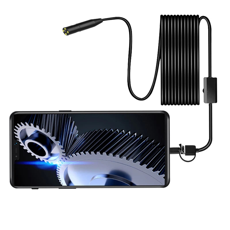 14 mm Lens Soft Cable Auto-Focus 5 Million Pixel Inspection Endoscope Camera Industrial Mini CMOS Sensor-Year Indoor Outdoor Use