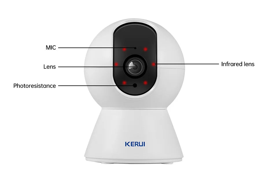 KERUI Mini Indoor Wireless 5MP WiFi IP Camera Home Security CCTV Surveillance Camera With Tuya Smart Auto Tracking Onvif