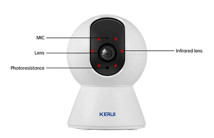 KERUI Mini Indoor Wireless 5MP WiFi IP Camera Home Security CCTV Surveillance Camera With Tuya Smart Auto Tracking Onvif