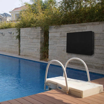 Off-White Premium Waterproof Outdoor TV Protective Cover, Weatherproof Outdoor TV Housing