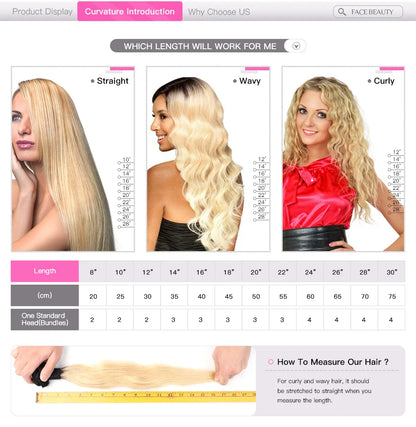 613 Blonde 1/3/4 Brazilian Hair Bundles Straight Weave Remy 100% Human Hair Weft 24 26 28 30 32 34 36 38 40 Inch Bundle Weaving