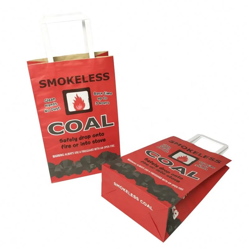 High Quality Handle Bag for 2kg Activated Charcoal Bag Bamboo Charcoal Packaging Bag with Honeycomb Paper Layer for Ignition