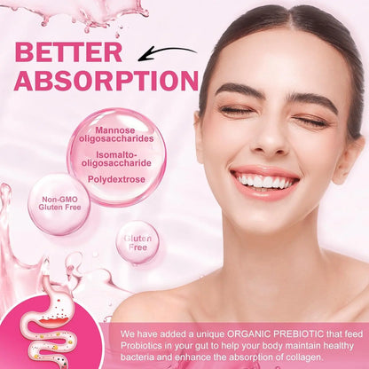 High Potency Collagen Peptides Powder Hyaluronic Acid Vitamin C Private Label Skin Hair Nail Health Boost