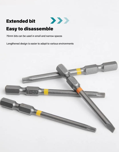 Makita B-55697 Electric Screwdriver Bits Set 43Pcs Colour Coded Cross Flower Type Hexagon Socket Bit Power Tool Attachments