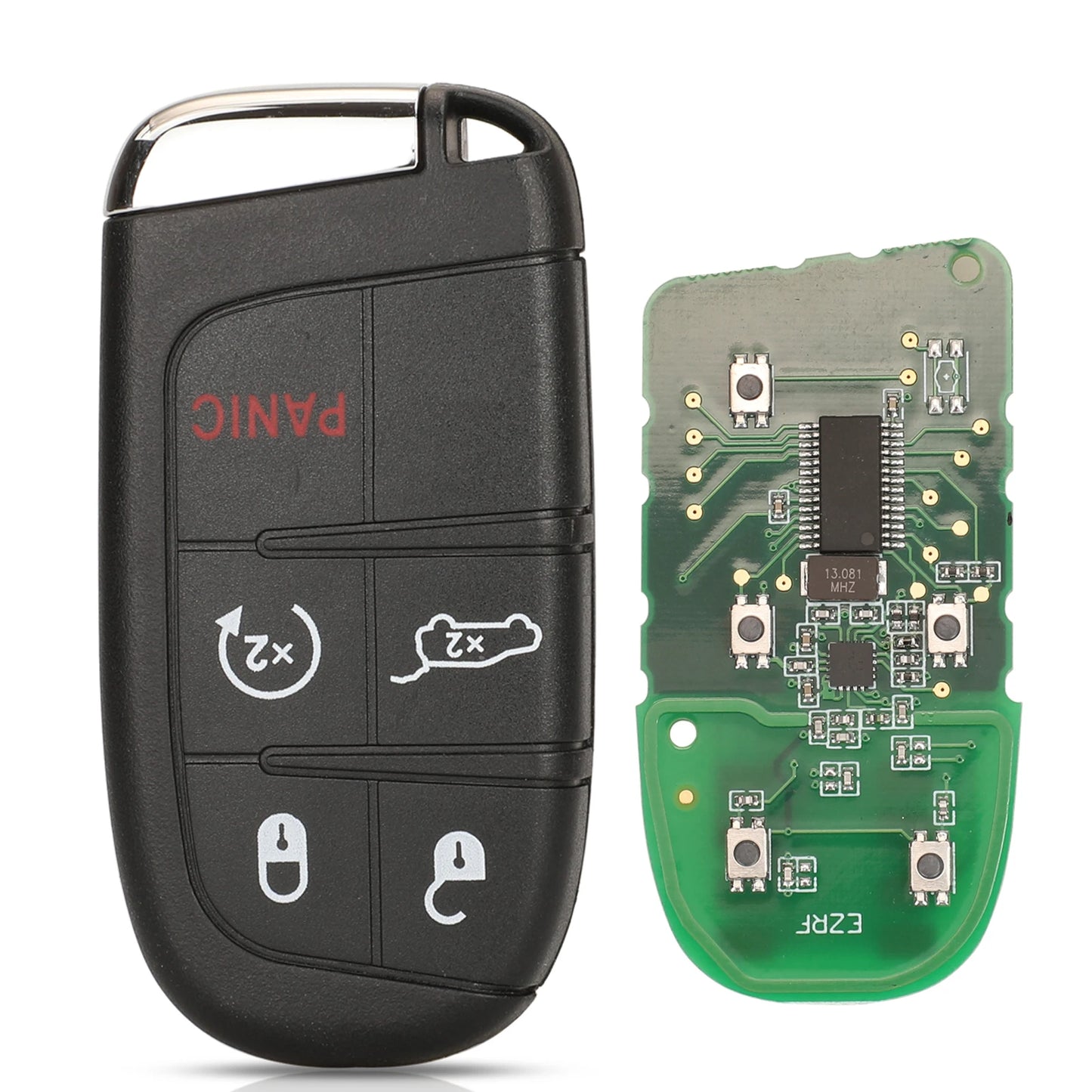 jingyuqin Aftermarket Smart Remote Key 433mhz 4A Keyless for Jeep Renegade Compass C-CUV Trailhawk SIP22 M3N-40821302 68250335AB