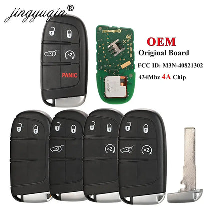 jingyuqin Aftermarket Smart Remote Key 433mhz 4A Keyless for Jeep Renegade Compass C-CUV Trailhawk SIP22 M3N-40821302 68250335AB