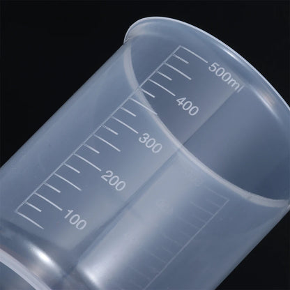 Measuring Cup Transparent Plastic Laboratory Beaker Graduated Liquid Jug Cup Kitchen Baking Cooking Measurement Scale Container