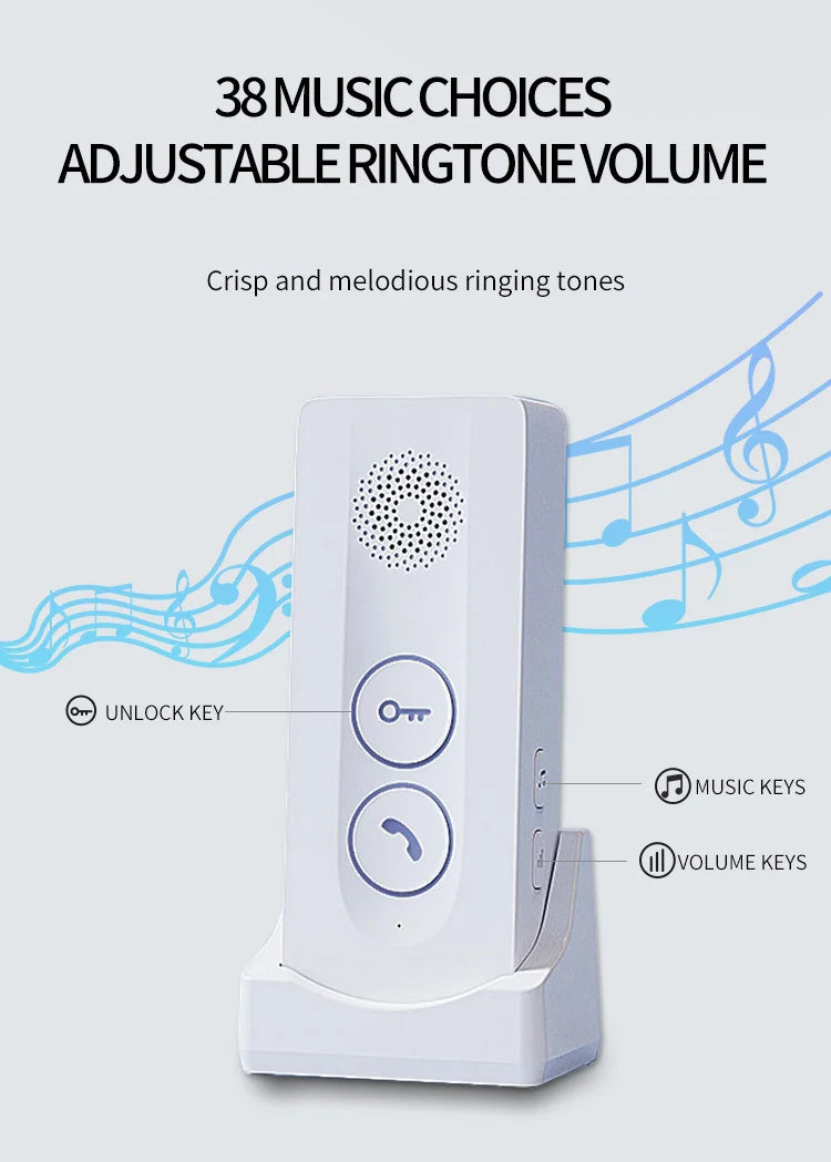 Wifi Smart Video Doorbell Smart Home Phone Security Camera With Intercom Voice Changer.