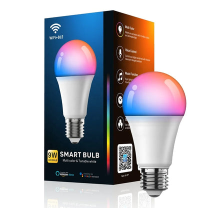 110V  220V RGBW CCT Led Light  E27 Dimming Control Surplife Tuya APP Wifi Smart LED Lighting Bulb