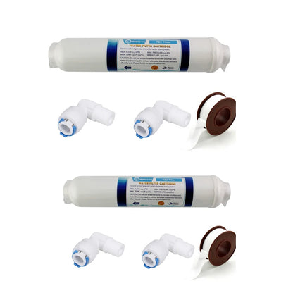 10 Inch T33 with fittings Water Purifier INLINE COCONUT Carbon Post  WATER FILTER 5MICRON CARBON  FILTER FOR REVERSE OSMOSIS