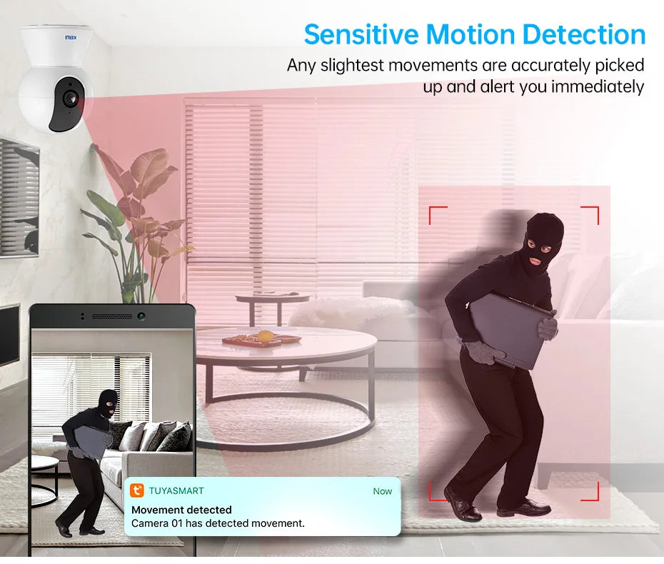 KERUI Mini Indoor Wireless 5MP WiFi IP Camera Home Security CCTV Surveillance Camera With Tuya Smart Auto Tracking Onvif