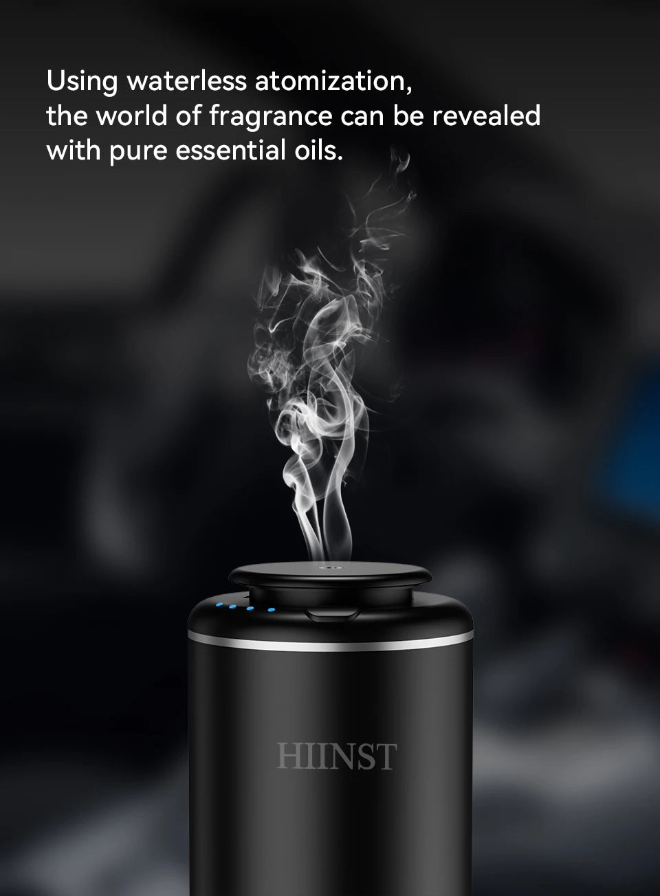 HIINST USB Rechargeable Essential Oil Aroma Diffuser & Car Air Freshener  Waterless Fragrance Nebulizer Machine with 10ml Bottle