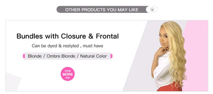 613 Blonde 1/3/4 Brazilian Hair Bundles Straight Weave Remy 100% Human Hair Weft 24 26 28 30 32 34 36 38 40 Inch Bundle Weaving