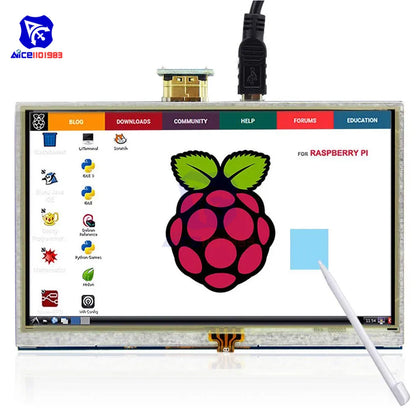 5 Inch Touch Screen ILI9486L 800x480 TFT LCD Display For Interface with Pen for Raspberry Pi 4B 3B+ 3B 2B+