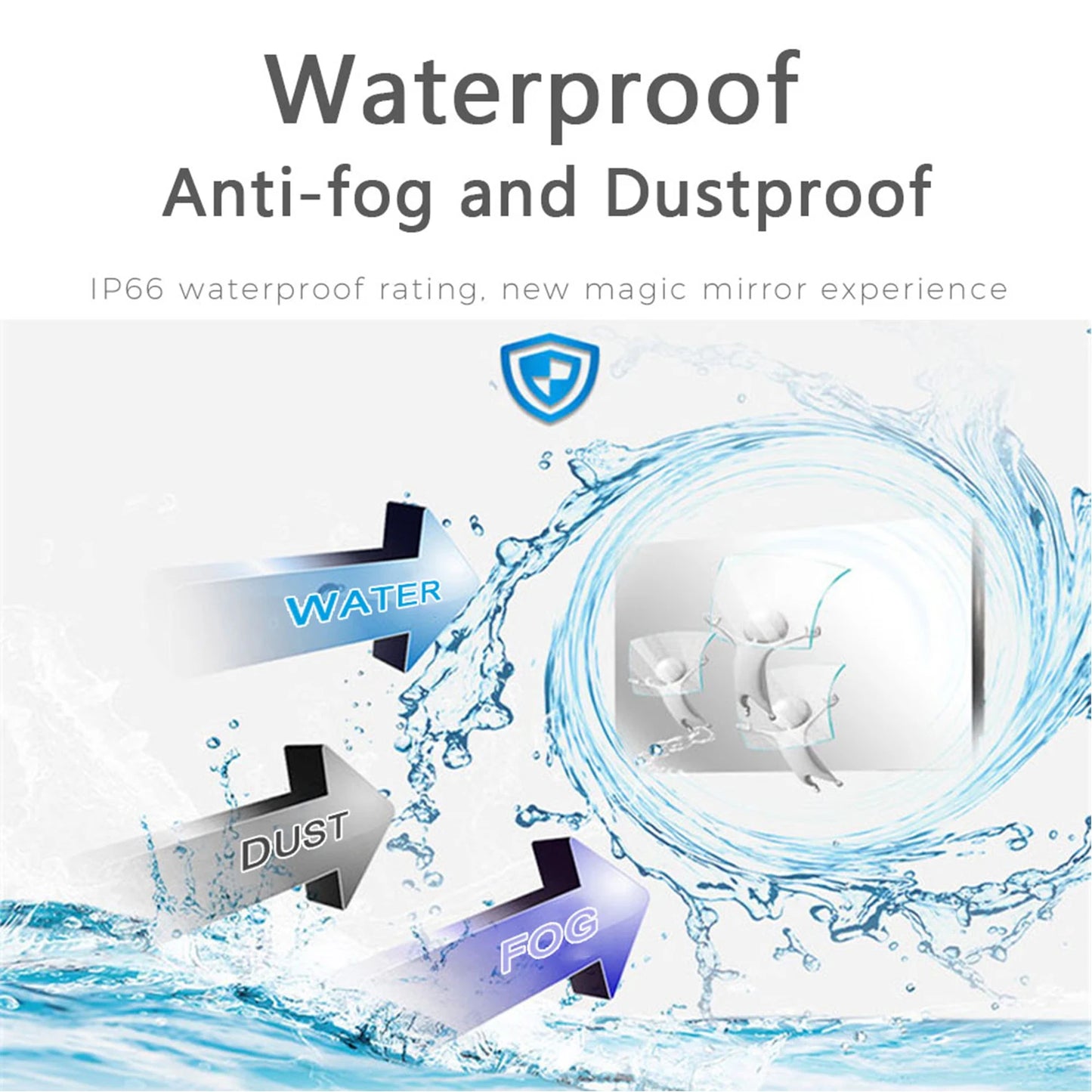 42 inches Smart webOS Mirror Bathroom Waterproof LED TV for SPA Hotel Salon in Wall Vanishing Voice Control WiFi Bluetooth