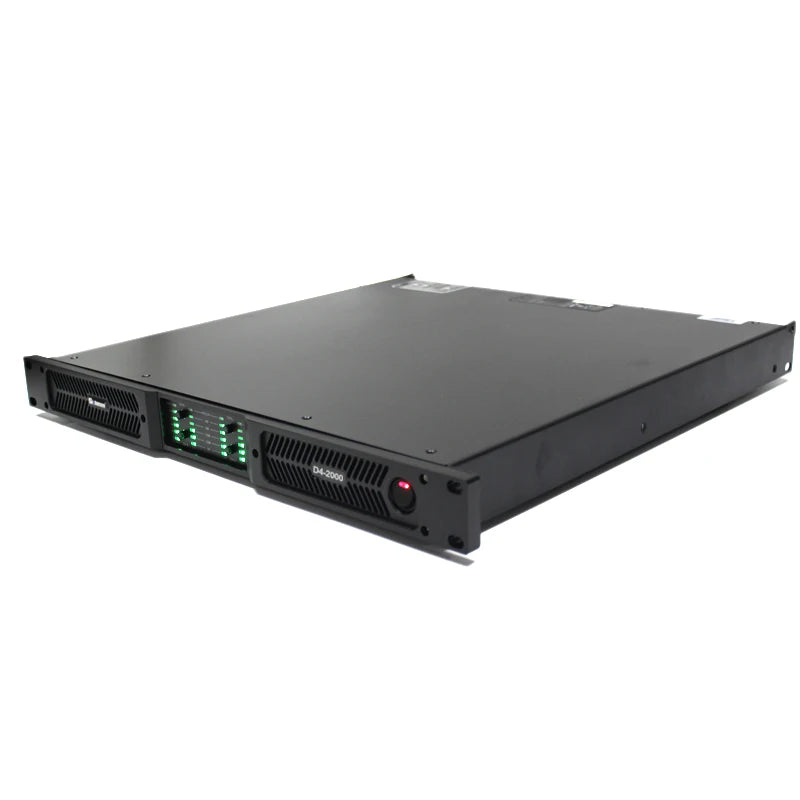 D4-2000 4 Channel High Power Mos 1u Digital Class d Audio Live Sound Amp Aluminium case Professional Amplifier