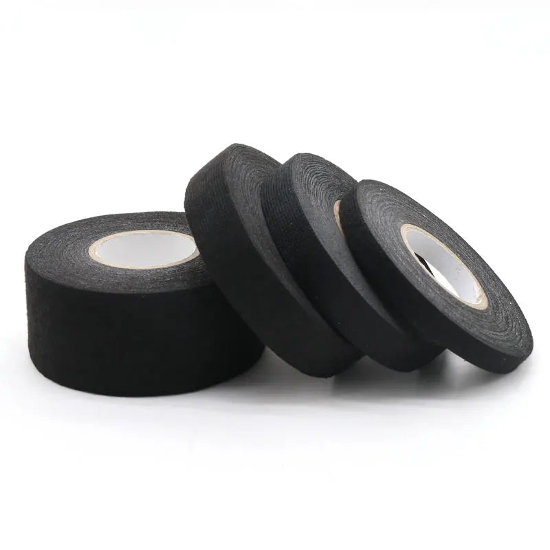 1/3/5 roll Heat-resistant Adhesive Cloth Fabric Tape 9-50mm For Automotive Cable Tape Harness Wiring Loom Electrical Heat Tapes