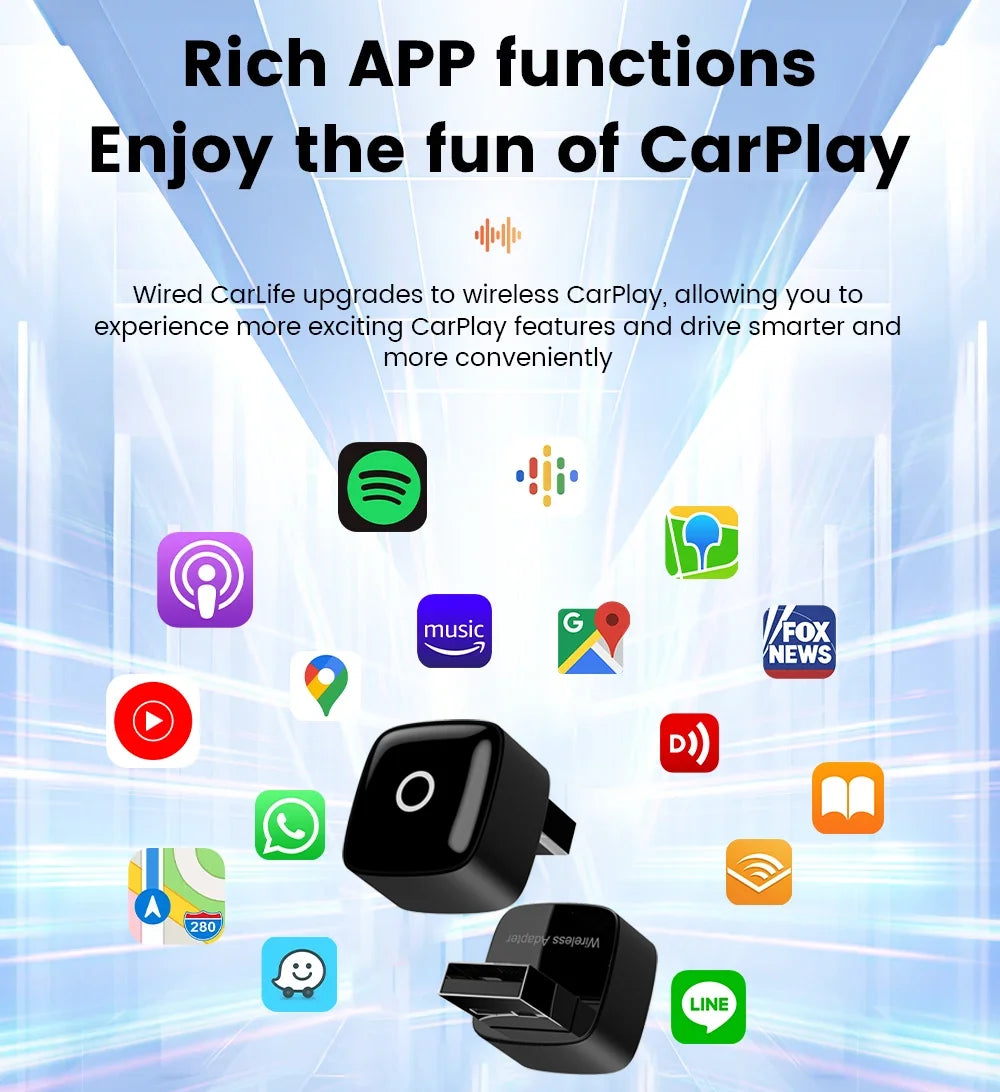 Baidu Carlife to Wireless Carplay System Screen Adapter From Car Life Conversion to Android Auto Part for Bestune t 33 eclipse