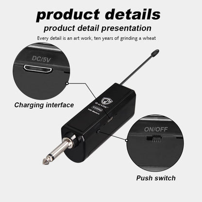 Wireless Microphone G-MARK X220U UHF Karaoke Mic With Rechargeable Lithium Battery Receiver Work 5 Hours For Speakers