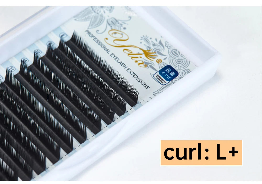 Yelix L Curl Lash Extension 8-15mm MIX Matte Mink Eyelashes Extension Individual Eyelashes L+/LU/M Curl Makeup False Lashes