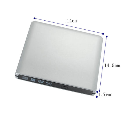 External USB3.0 Bluray Burner Writer Optical BD-RE Recorder 3D BD-ROM Blu-Ray Reader Bluray Play DVD Recorder for Laptop/Desktop