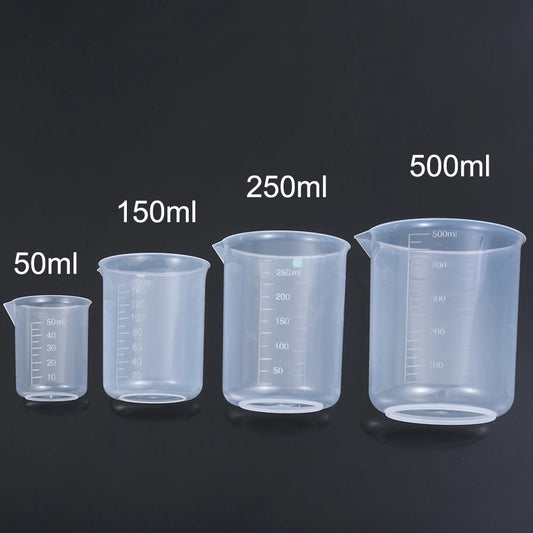 Measuring Cup Transparent Plastic Laboratory Beaker Graduated Liquid Jug Cup Kitchen Baking Cooking Measurement Scale Container