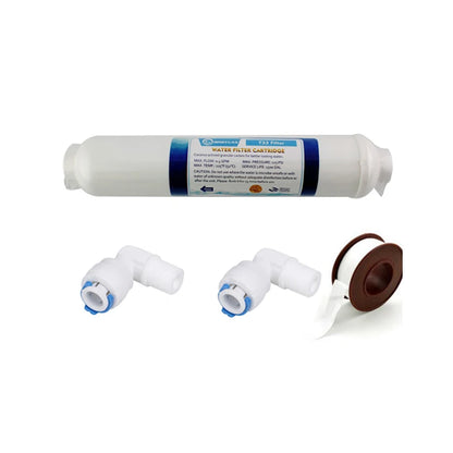 10 Inch T33 with fittings Water Purifier INLINE COCONUT Carbon Post  WATER FILTER 5MICRON CARBON  FILTER FOR REVERSE OSMOSIS