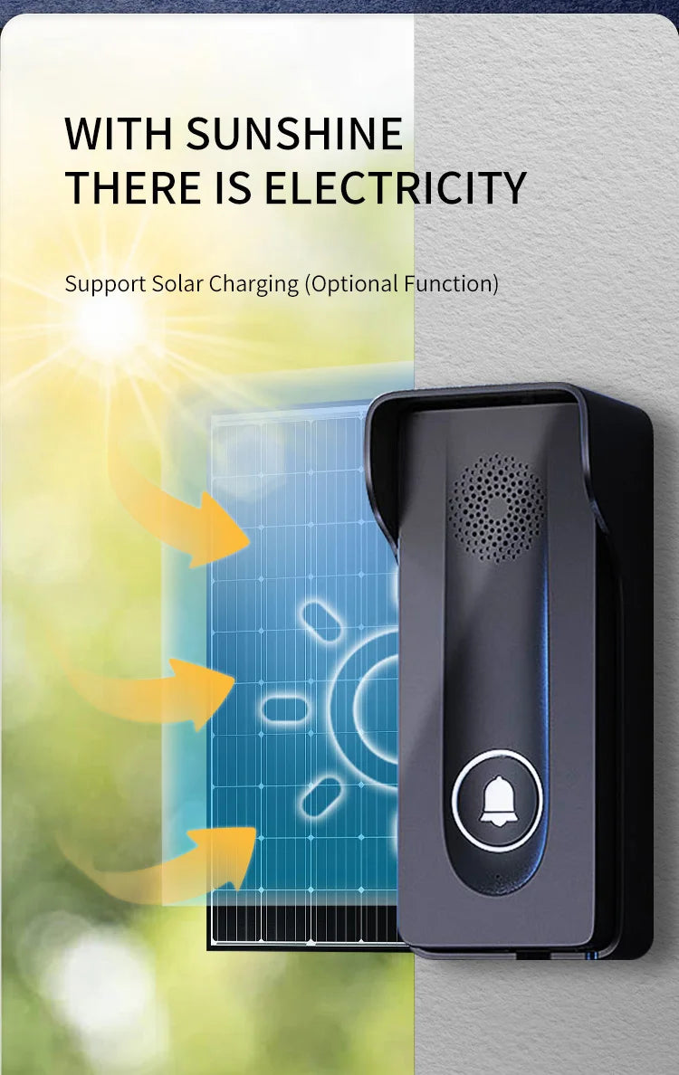 Wifi Smart Video Doorbell Smart Home Phone Security Camera With Intercom Voice Changer.