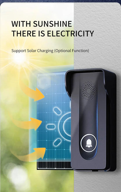 Wifi Smart Video Doorbell Smart Home Phone Security Camera With Intercom Voice Changer.