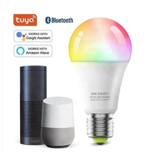 110V  220V RGBW CCT Led Light  E27 Dimming Control Surplife Tuya APP Wifi Smart LED Lighting Bulb