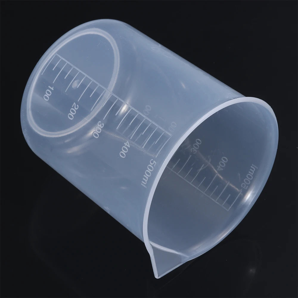Measuring Cup Transparent Plastic Laboratory Beaker Graduated Liquid Jug Cup Kitchen Baking Cooking Measurement Scale Container
